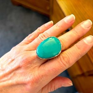 Silpada Turquoise Tumbled Ring. Size 8